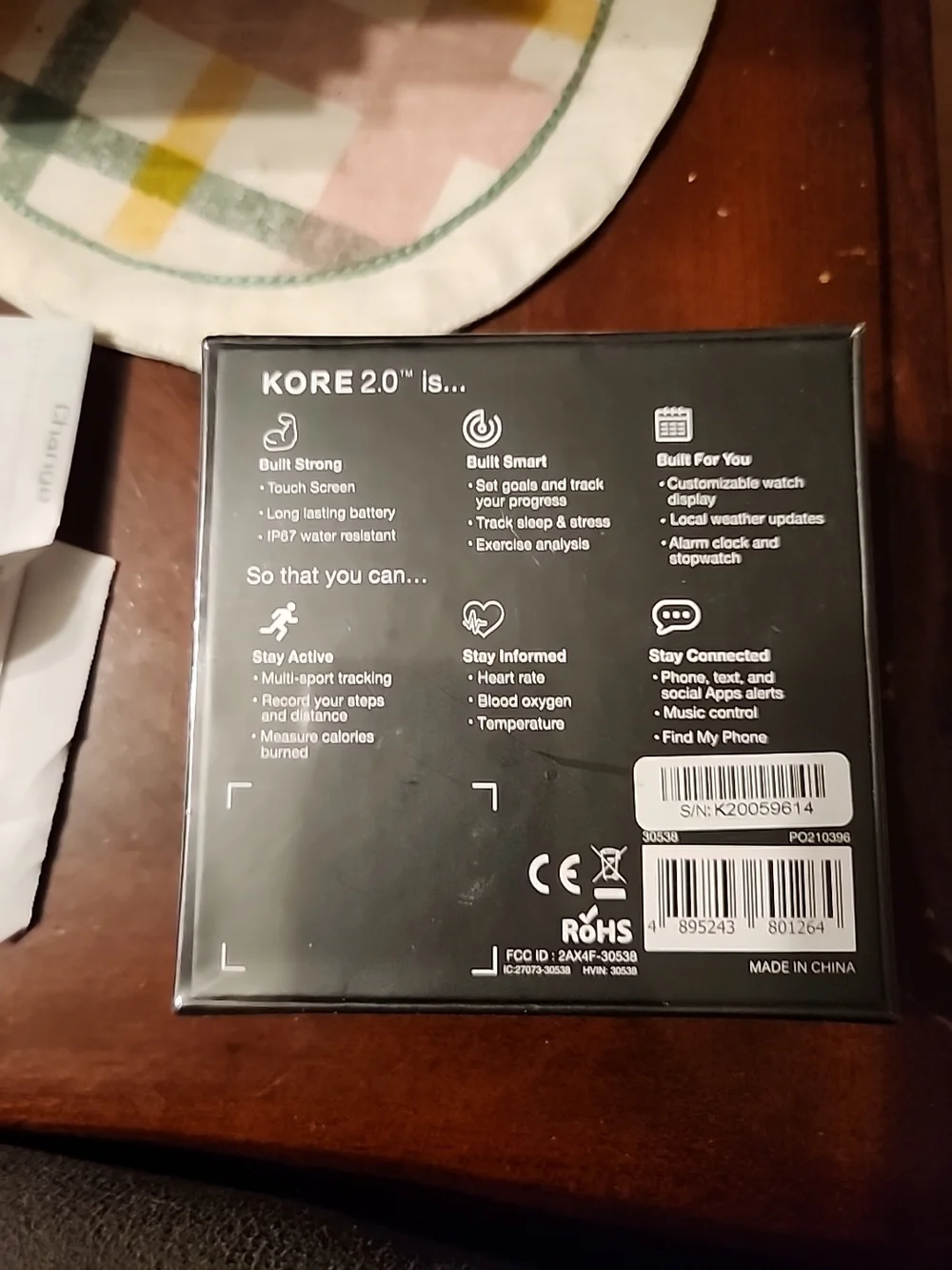 Black Fitness Tracker Smart Band